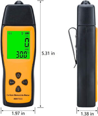 Handheld Carbon Monoxide Meter, Portable CO Gas Detector, Gas Tester with 0～1000ppm Range, 1PPM Resolution(Battery NOT Included)