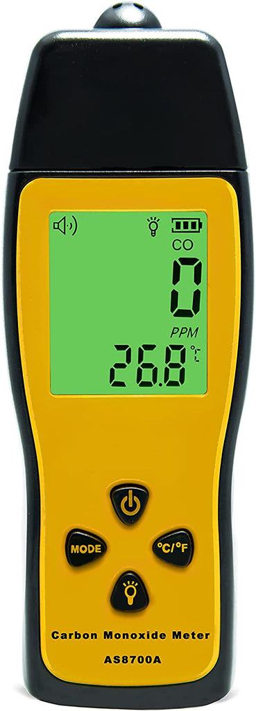 Handheld Carbon Monoxide Meter, Portable CO Gas Detector, Gas Tester with 0～1000ppm Range, 1PPM Resolution(Battery NOT Included)
